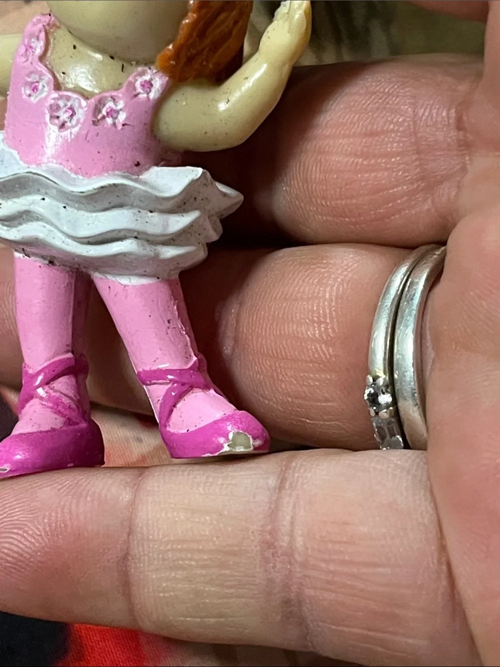 Mini Ballerina and Baby Figure Set - Pink & Blue Play Dolls